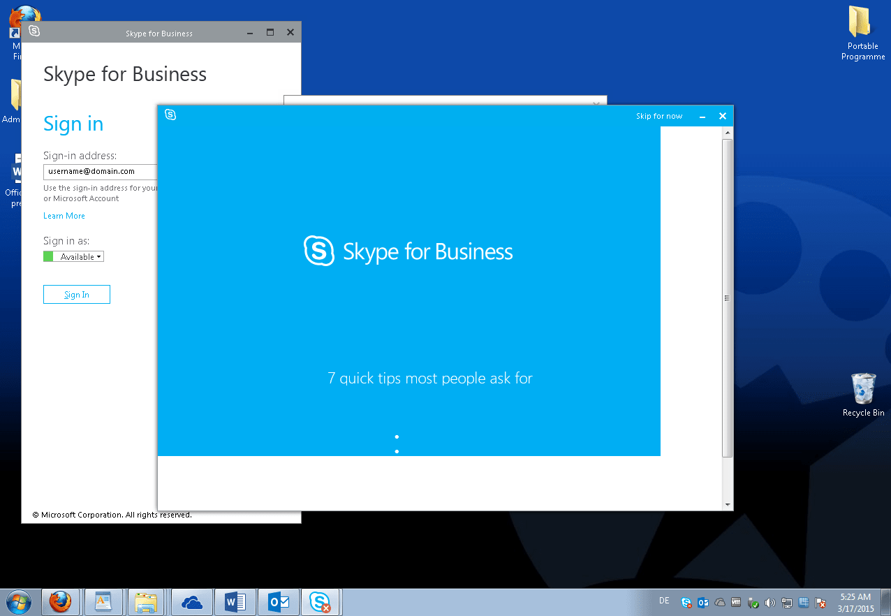 skype for business 365 mac